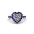 Halo Heart Diamond Pave Engagement Ring - Gail No. 63