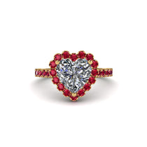 Halo Heart Diamond Pave Engagement Ring - Gail No. 46 image 1