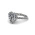 Halo Heart Diamond Pave Engagement Ring - Gail No. 3