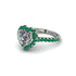 Halo Heart Diamond Pave Engagement Ring - Gail No. 18 image 2
