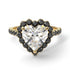 Halo Heart Diamond Pave Engagement Ring - Gail No. 31 image 1