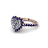 Halo Heart Diamond Pave Engagement Ring - Gail No. 62