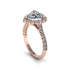 Halo Heart Diamond Pave Engagement Ring - Gail No. 2 image 8