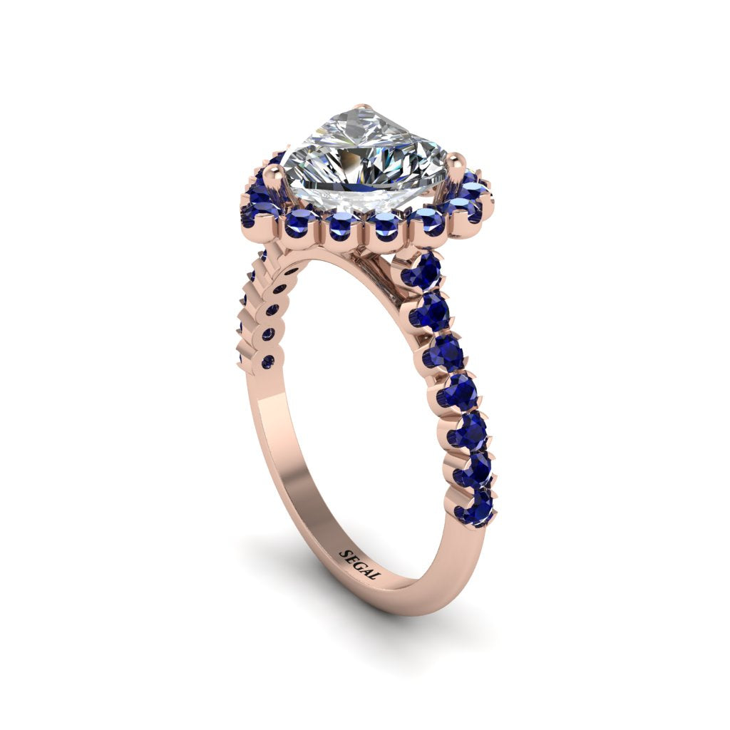 Halo Heart Diamond Pave Engagement Ring - Gail No. 62