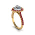 Halo Heart Diamond Pave Engagement Ring - Gail No. 46 image 3