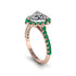 Halo Heart Diamond Pave Engagement Ring - Gail No. 17 image 3