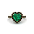 Halo Heart Emerald Pave Engagement Ring - Gail No. 34 image 1