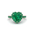 Halo Heart Emerald Pave Engagement Ring - Gail No. 20