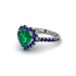 Halo Heart Emerald Pave Engagement Ring - Gail No. 66 image 2