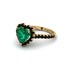 Halo Heart Emerald Pave Engagement Ring - Gail No. 34