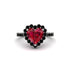 Halo Heart Ruby Pave Engagement Ring - Gail No. 42 image 1