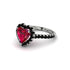 Halo Heart Ruby Pave Engagement Ring - Gail No. 42