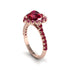 Halo Heart Ruby Pave Engagement Ring - Gail No. 56