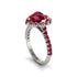Halo Heart Ruby Pave Engagement Ring - Gail No. 57 image 3