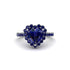 Halo Heart Sapphire Pave Engagement Ring - Gail No. 75 image 1