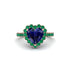 Halo Heart Sapphire Pave Engagement Ring - Gail No. 29 image 1