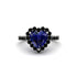 Halo Heart Sapphire Pave Engagement Ring - Gail No. 45 image 1