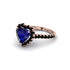 Halo Heart Sapphire Pave Engagement Ring - Gail No. 44