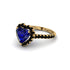 Halo Heart Sapphire Pave Engagement Ring - Gail No. 43