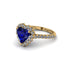 Halo Heart Sapphire Pave Engagement Ring - Gail No. 13 image 2