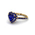 Halo Heart Sapphire Pave Engagement Ring - Gail No. 73