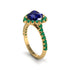 Halo Heart Sapphire Pave Engagement Ring - Gail No. 28 image 3