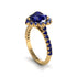 Halo Heart Sapphire Pave Engagement Ring - Gail No. 73