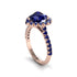 Halo Heart Sapphire Pave Engagement Ring - Gail No. 74