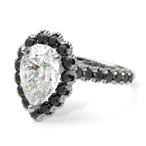 Halo Pear Diamond Pave Engagement Ring - Ingrid No. 33 image 1