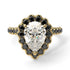 Halo Pear Diamond Pave Engagement Ring - Ingrid No. 31 image 3