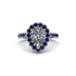 Halo Pear Diamond Pave Engagement Ring - Ingrid No. 63 image 2