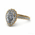 Halo Pear Diamond Pave Engagement Ring - Ingrid No. 1 image 7