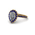 Halo Pear Diamond Pave Engagement Ring - Ingrid No. 61