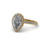 Halo Pear Diamond Pave Engagement Ring - Ingrid No. 1 image 10