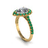 Halo Pear Diamond Pave Engagement Ring - Ingrid No. 16 image 3