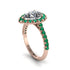Halo Pear Diamond Pave Engagement Ring - Ingrid No. 17 image 3
