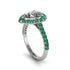 Halo Pear Diamond Pave Engagement Ring - Ingrid No. 18 image 3