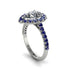Halo Pear Diamond Pave Engagement Ring - Ingrid No. 63