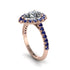 Halo Pear Diamond Pave Engagement Ring - Ingrid No. 62 image 3