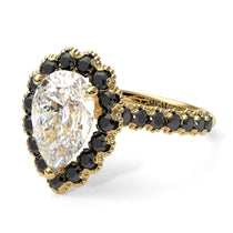 Halo Pear Diamond Pave Engagement Ring - Ingrid No. 31 image 1