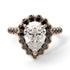 Halo Pear Diamond Pave Engagement Ring - Ingrid No. 32 image 3