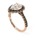 Halo Pear Diamond Pave Engagement Ring - Ingrid No. 32 image 4