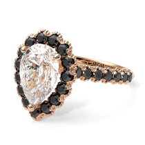 Halo Pear Diamond Pave Engagement Ring - Ingrid No. 32 image 1
