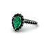 Halo Pear Emerald Pave Engagement Ring - Ingrid No. 36 image 1