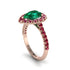 Halo Pear Emerald Pave Engagement Ring - Ingrid No. 50 image 3