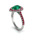 Halo Pear Emerald Pave Engagement Ring - Ingrid No. 51 image 3