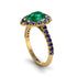 Halo Pear Emerald Pave Engagement Ring - Ingrid No. 64 image 3