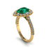 Halo Pear Emerald Pave Engagement Ring - Ingrid No. 4