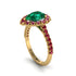 Halo Pear Emerald Pave Engagement Ring - Ingrid No. 49 image 3