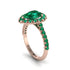 Halo Pear Emerald Pave Engagement Ring - Ingrid No. 20 image 3